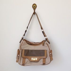 Rosetti Blush Pink Taupe Cognac Shoulder Purse